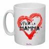 tazza festa della mamma in ceramica 8x10 cm  con stampa viva la mamma