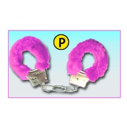 MANETTE IN METALLO LEGGERO CON PELO ROSA