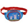 Marsupio pepa pig azzuro con 2 zip