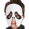 Maschera mezzo viso da fantasma per bambino in materiale eva. Copre il viso lasciando scoperti naso e bocca, per chi vuole fare