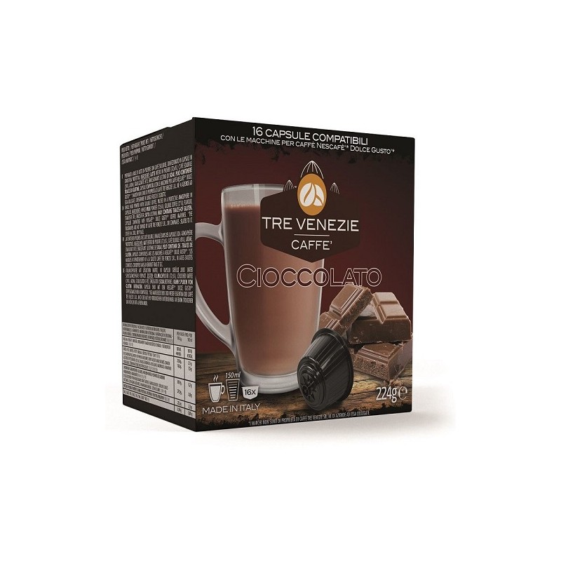 16 capsule cioccolato compatibili dolce gusto nescafe'