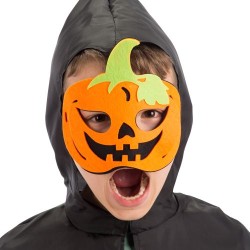 Maschera zucca bimbo in feltro in busta halloween