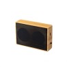 Mini speaker wireless solare in bambù FSC. Potenza 3W. Portata di trasmissione 10m. Ingresso DC5V. Fornito con cavo di ricarica