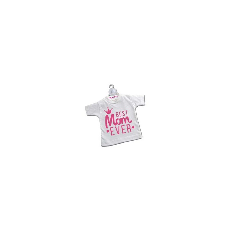 Mini t-shirt con ventosa con stampa best mom ever festa della mamma