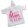 Mini t-shirt con ventosa con stampa best mom ever festa della mamma