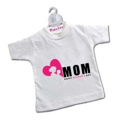 Mini t-shirt con ventosa con stampa mom festa della mamma