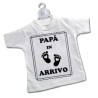 mini t-shirt con ventosa scritta papa' in arrivo