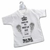 mini t-shirt con ventosa scritta sono un re con le ali il suo papa'