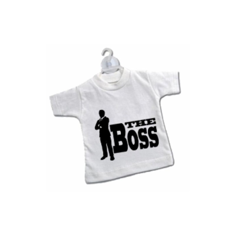 mini t-shirt con ventosa scritta the boss