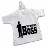 mini t-shirt con ventosa scritta the boss