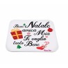 Mouse pad con frase: Buon natale amica mia, M 18x20