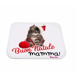 Mouse pad con frase: Buon natale mamma, M 18x20