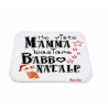 Mouse pad con frase: ho visto mamma baciare babbo natale. M 18x20