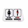 Mouse pad con frase: la tua ragazza, la mia ragazza. M 18x20