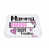 mouse pad rettangolo 22x18 con scritta mamma 2021 loading festa della mamma