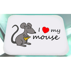 Mousepad con scritta i love...