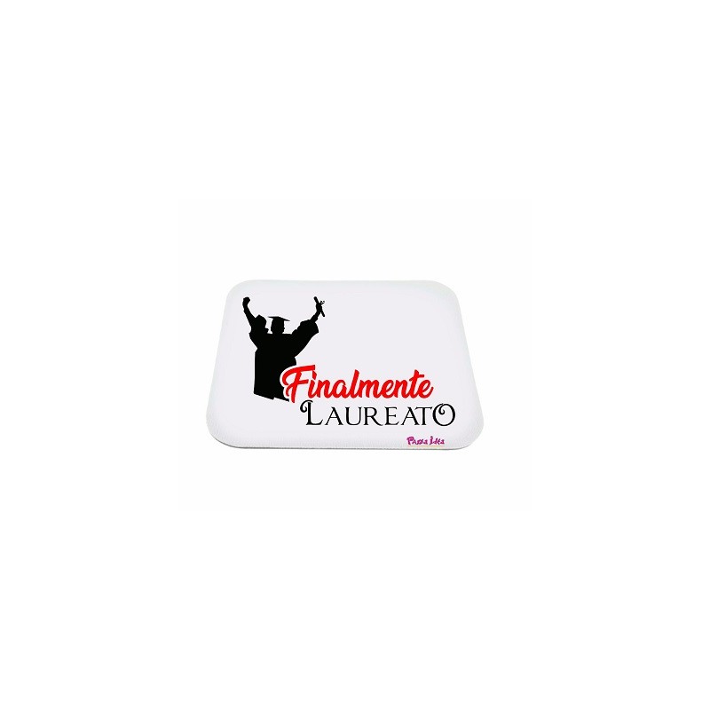 mousepad laurea con dedica per lui