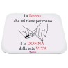 Mousepad rettangolare con stampa la donna che mi tiene per mano festa della donna