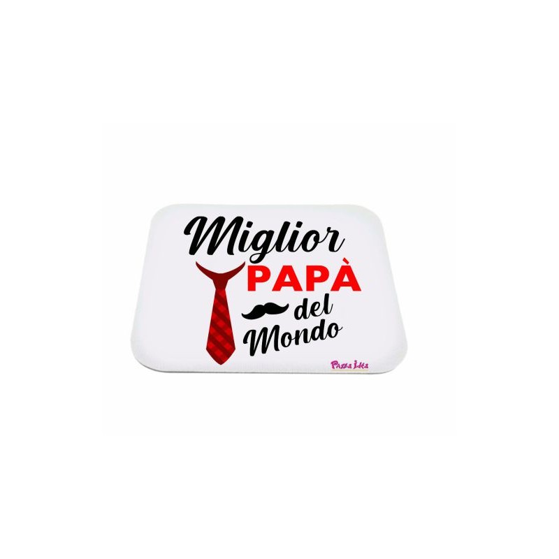 mousepad rettangolare miglior papà del mondo