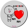 Mousepad rotondo con stampa san valentino cuore tum tum