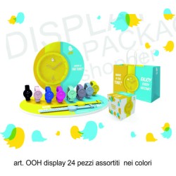 Orologio in silicone color ooh display 24 pezzi assortiti prezzo al pubblico 19,00 euro cad con scatola e borsetta omaggio