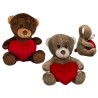 Orsetto in peluche con cuore rosso 18 cm