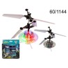 Palla elicottero, Flying UFO, con 3 LED, ca. 14,5 cm, accumulatore incl. & cavo USB, confezione con headercardEAN 4029811421732