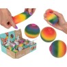 Palla squeeze antistress, Arcobaleno, ca. 6 cm,in rete con headercard, 12 pz. per display