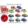 Pallina con sorpresa minicar display 24 pezzi