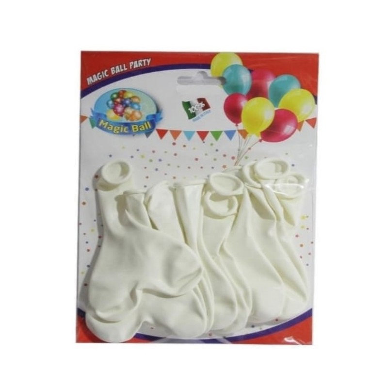 PALLONCINI CUORE BIANCO 12 PZ