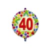 palloncino mylar tondo cm 45 compleanno 40 anni 18"