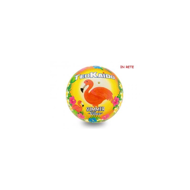 pallone fenicottero gomma diametro 22,5 cm 200gr teokaido