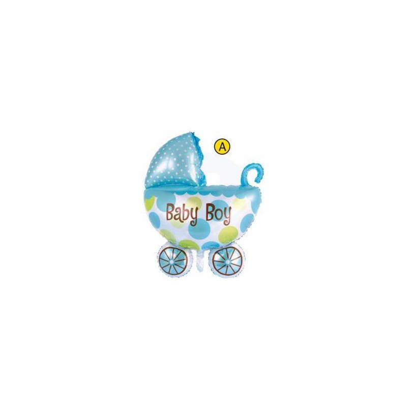 Pallone in foil gonfiabile ad elio o aria baby boy azzurro cm 82x108 cm