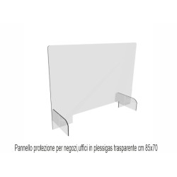 Pannello protettivo in plexiglass 80x65 cm con fessura per rendiresto  ideale per negozi e uffici