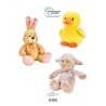 Peluche venturelli cm 30 medio  assortiti papera, coniglio, agnello