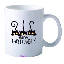 Tazza in ceramica 8x10 con stampa happy halloween