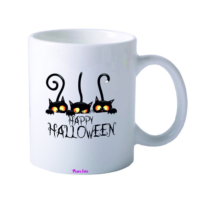 Tazza in ceramica 8x10 con stampa happy halloween