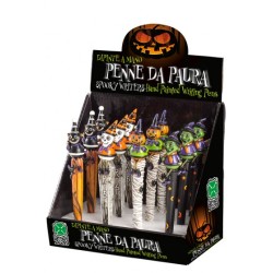 Penna halloween modelli assortiti in espositore con 12 pezzi