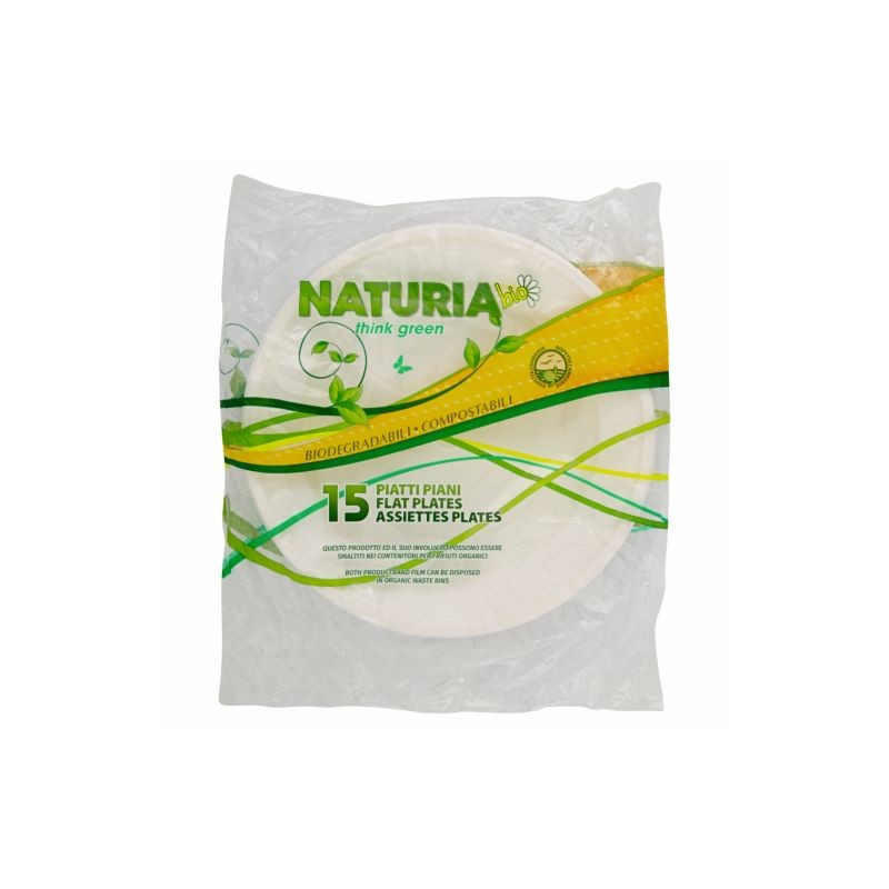 PIATTI PIANI BIO NATURIA d 203 confezione  25 PZ