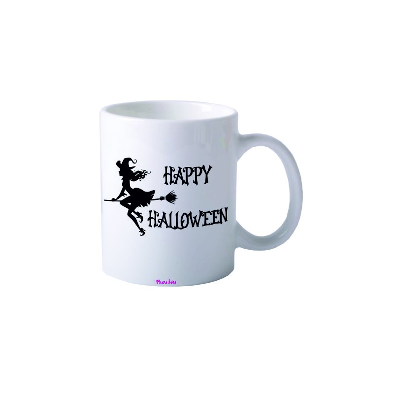 Tazza in ceramica 8x10 con stampa happy halloween