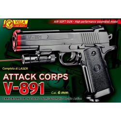 pistola v-891 con laser cal. 6 ,caricatore 16 colpi