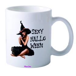 Tazza in ceramica 8x10 con stampa sexy halloween