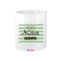 porta penne in ceramica natale con dedica al nonno