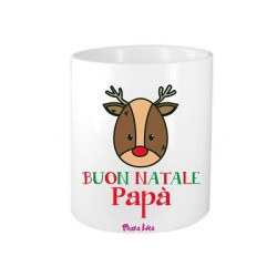 porta penne in ceramica natale con dedica al papà