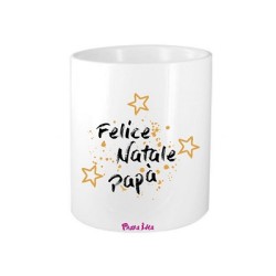 porta penne in ceramica natale con dedica al papà