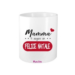 porta penne in ceramica natale con dedica alla mamma