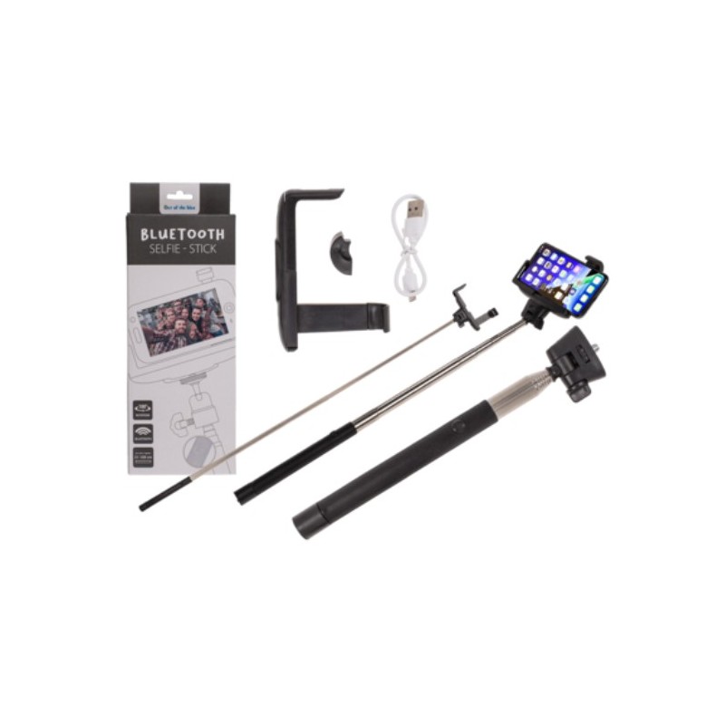 Portacellulare estendibile, Bluetooth Selfie-Stickca. 118 cm, incl. accumulatore & cavo USB