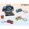 Portachiavi, VW Bus con LED, ca. 5 cm, pile incl., 3 ass., 12 pz.