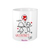 portapenne in ceramica cm 10x8 san valentino con scritta happy valentine's day