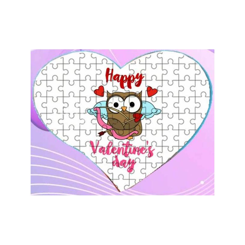 puzzle cuore happy valentines day cm 20x20 109 pezzi